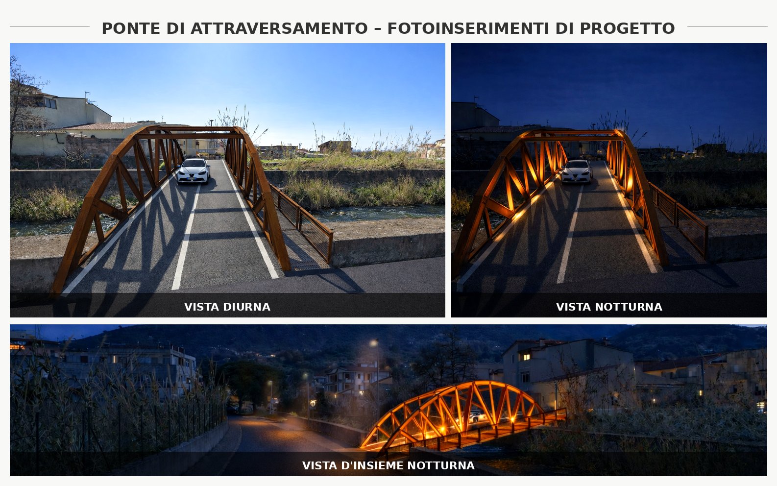 Ponte di attraversamento del torrente Fiumarella — fotoinserimenti di progetto